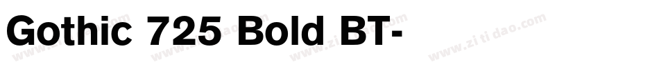 Gothic 725 Bold BT字体转换